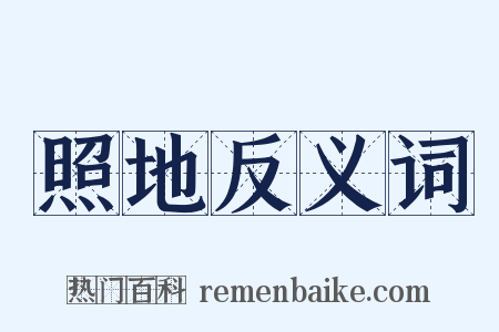 照地反义词是什么意思的图片